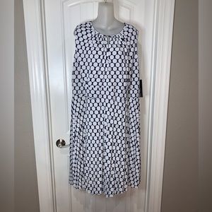 Maggy London Woman Plus Blue & White Dress NWOT